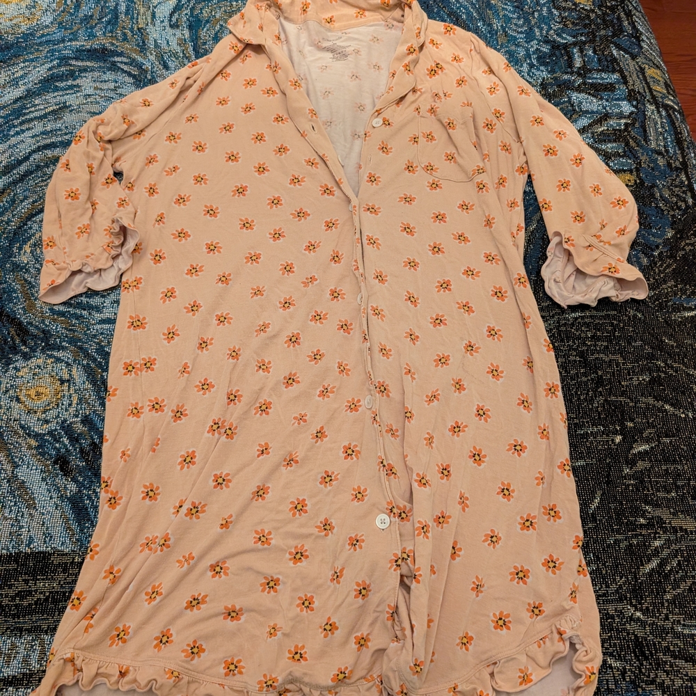 Jillian Harris Knix Floral Button-Up Dress